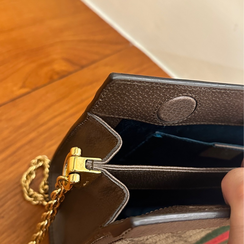 GUCCI孫芸芸同款紅綠PVC橫式鏈包-21