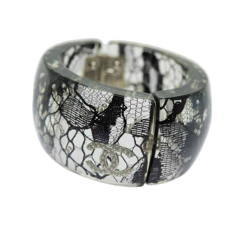 【日本直送】香奈兒 COCO 標誌手鍊 黑色 CC Auth am6015-0