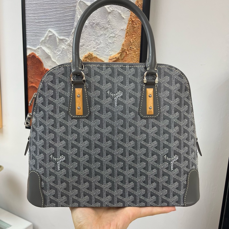 Goyard vendome 新款老花保齡球 貝殼包 罕有特別色 灰色 手提包 斜孭包🖤-0