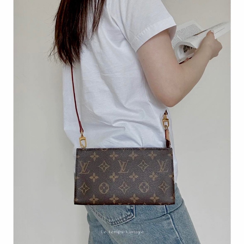 Louis Vuitton 老花單肩包麻將包鏈條包 手機也可以裝-1