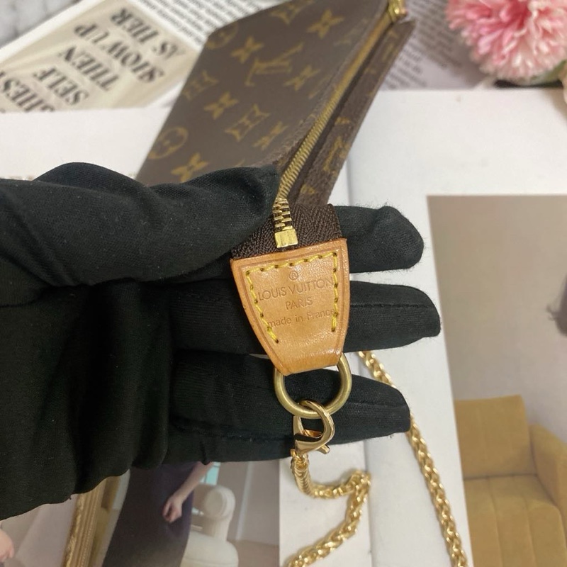 Louis Vuitton 老花單肩包麻將包鏈條包 手機也可以裝-12