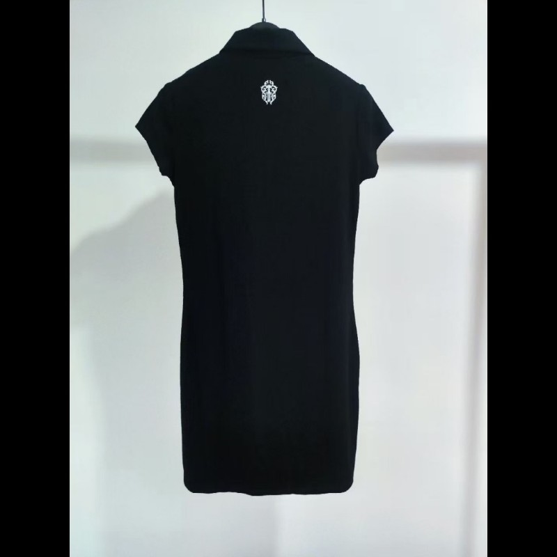 Chrome Hearts 克羅心 刺繡藤蔓 修身polo領連衣裙-8