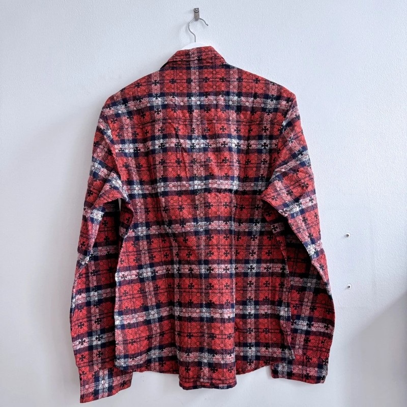 Chrome Hearts 克羅心 十字印花 紅格襯衫(男女同款)-1