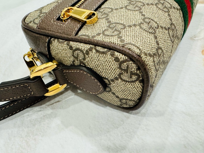 🚫售出🚫近新閒置正品 GUCCI 古馳 經典ophidia系列牛皮拉鍊 迷你肩背包-6