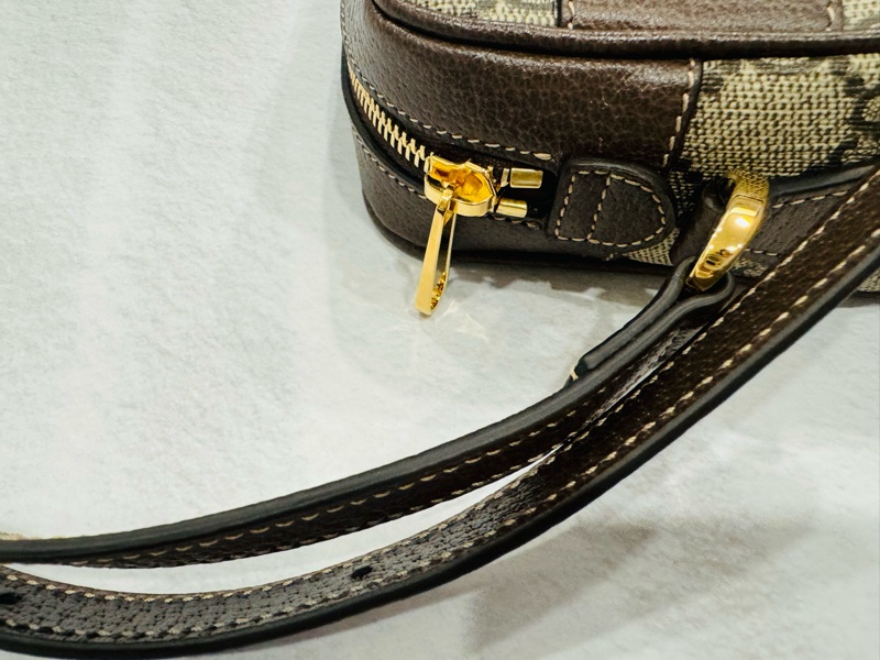 🚫售出🚫近新閒置正品 GUCCI 古馳 經典ophidia系列牛皮拉鍊 迷你肩背包-7