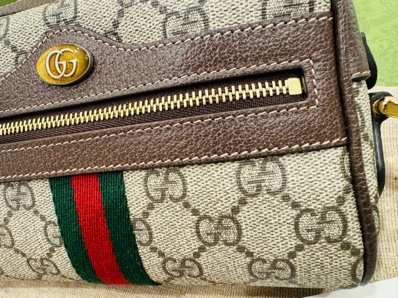 🚫售出🚫近新閒置正品 GUCCI 古馳 經典ophidia系列牛皮拉鍊 迷你肩背包-26