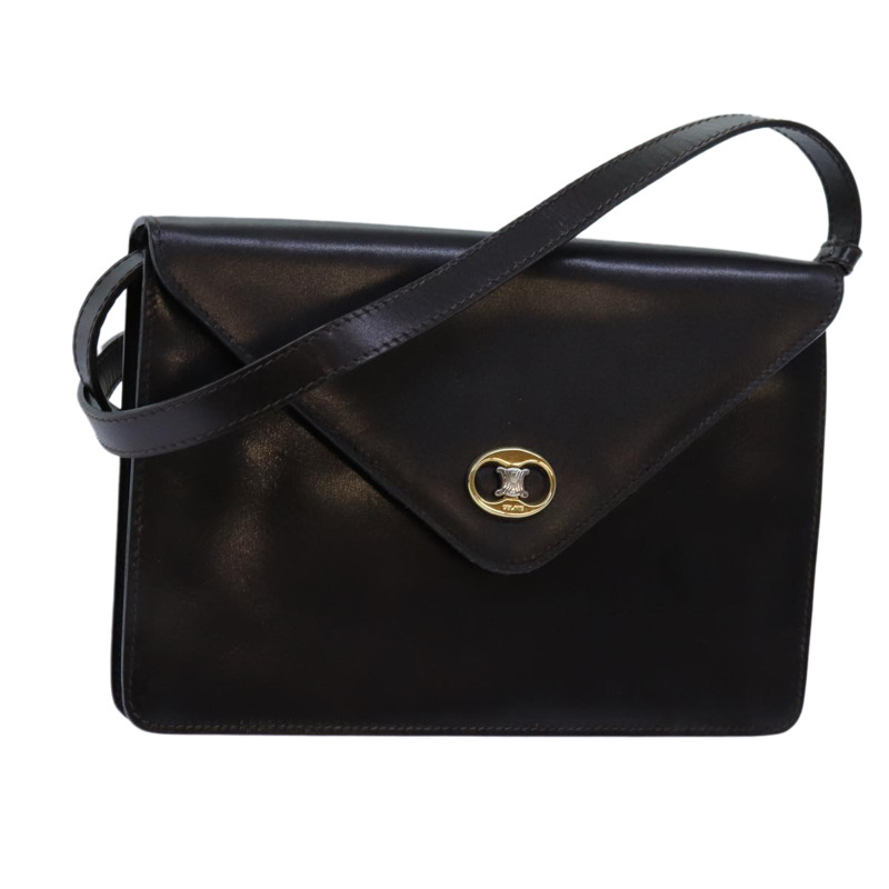 【日本直送】CELINE 肩背包 皮革 深棕色 正品 70813-0
