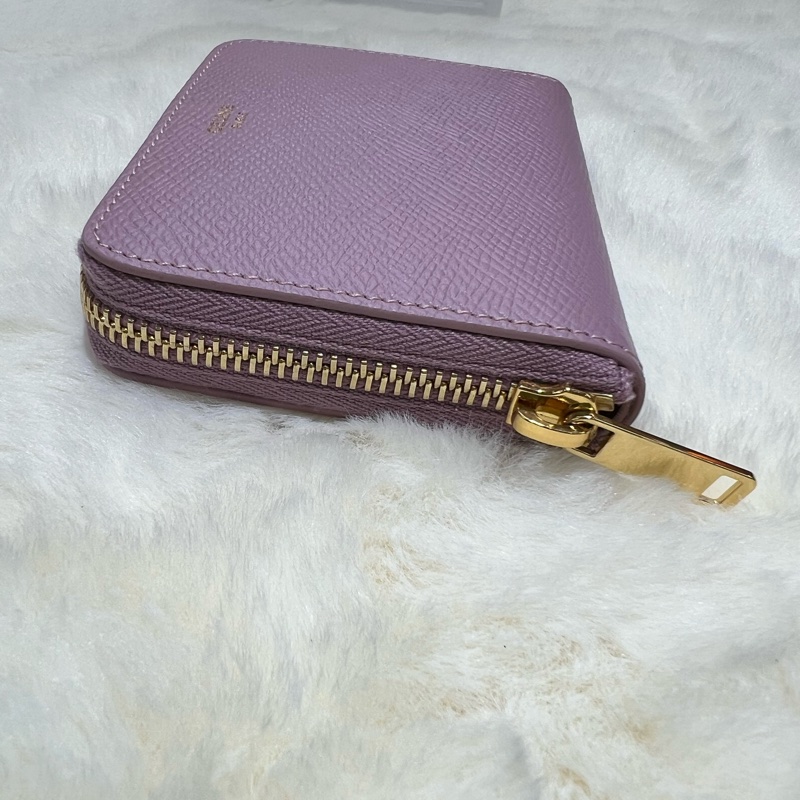 Celine 粉紫色 短錢包-3