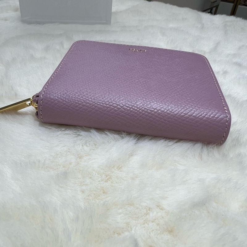 Celine 粉紫色 短錢包-7