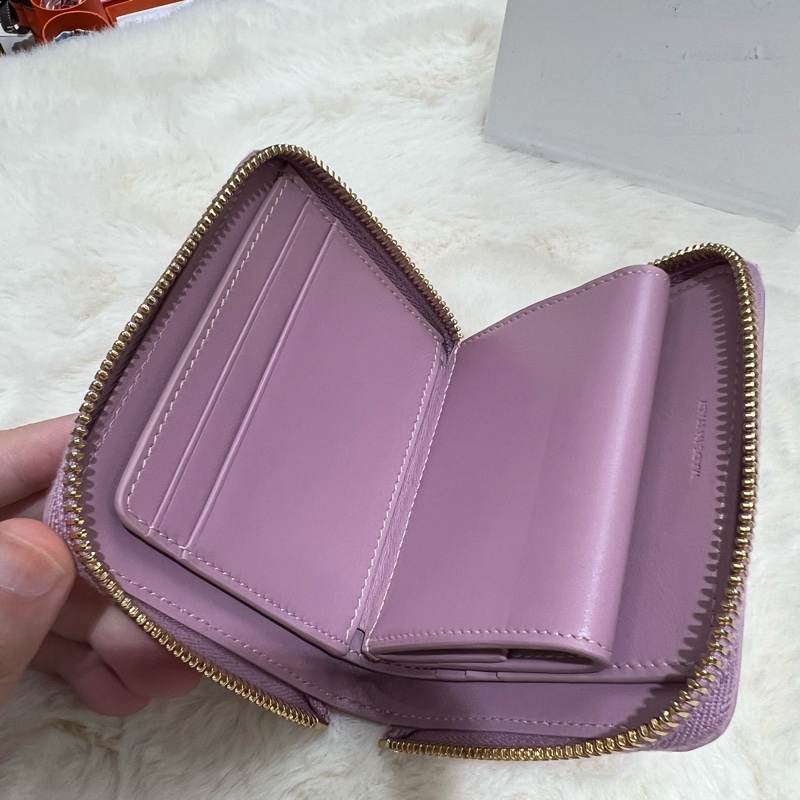 Celine 粉紫色 短錢包-8
