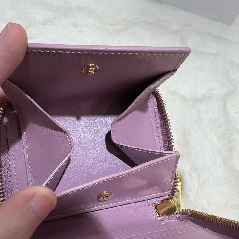 Celine 粉紫色 短錢包-10