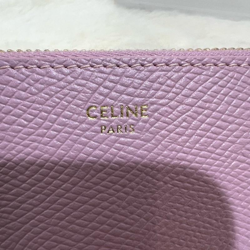 Celine 粉紫色 短錢包-13