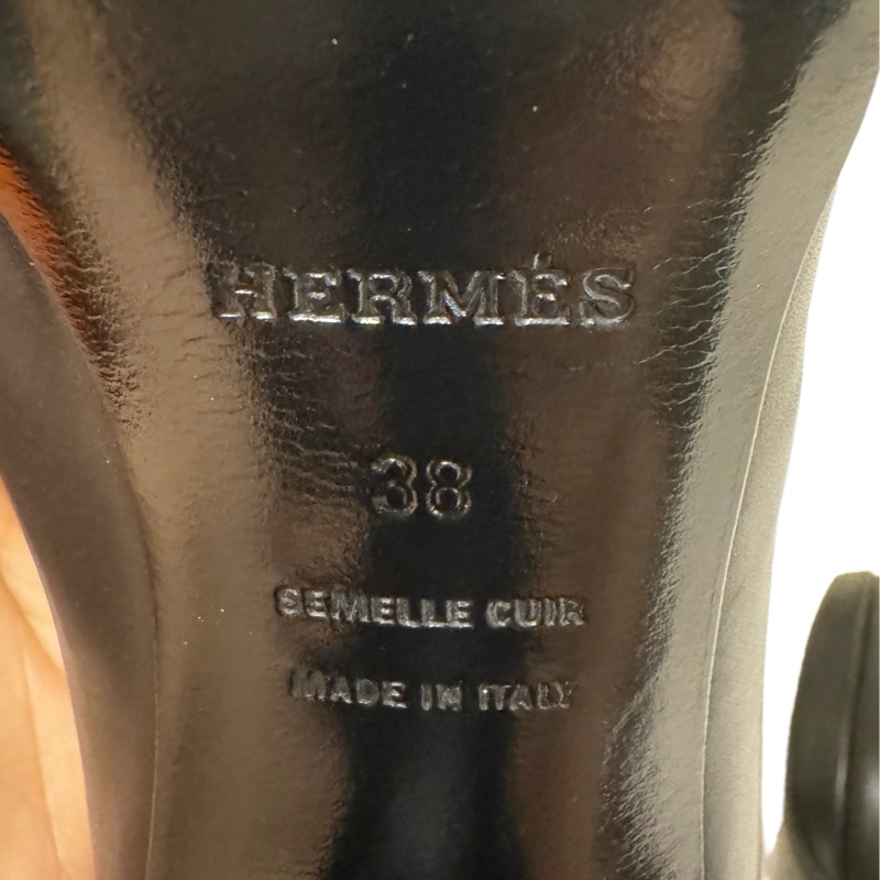 🍒Hermes 高跟鞋厚底 Kelly 小牛皮高跟鞋size:38 / 2F240610-1-10