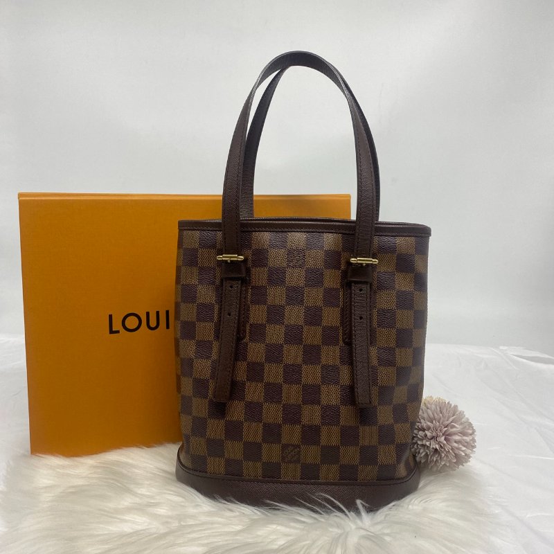 【哈極品】美品《 Louis Vuitton LV 棋盤格 直立小水桶》-0