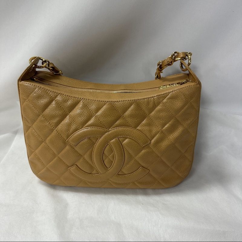 Chanel 奶茶色腋下包、半月包-22