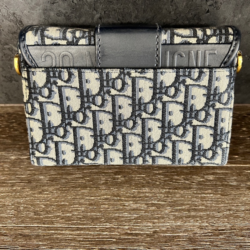 DIOR BOX 30 MONTAIGNE 蒙田藍色老花包郵差包-4