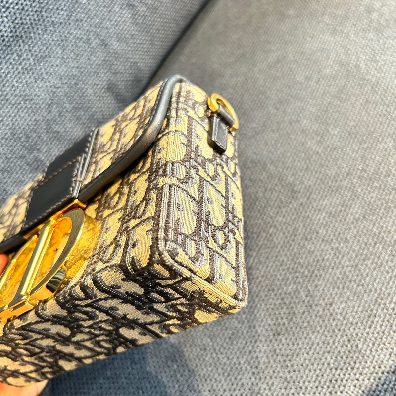 DIOR BOX 30 MONTAIGNE 蒙田藍色老花包郵差包-6