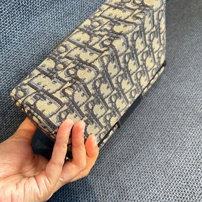 DIOR BOX 30 MONTAIGNE 蒙田藍色老花包郵差包-8