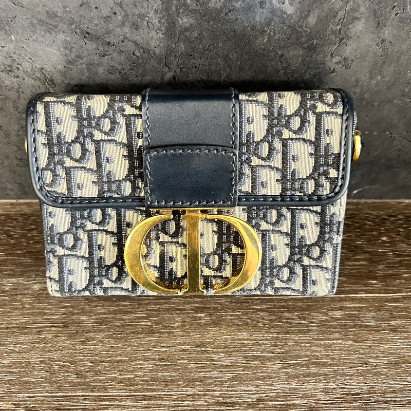 DIOR BOX 30 MONTAIGNE 蒙田藍色老花包郵差包-9