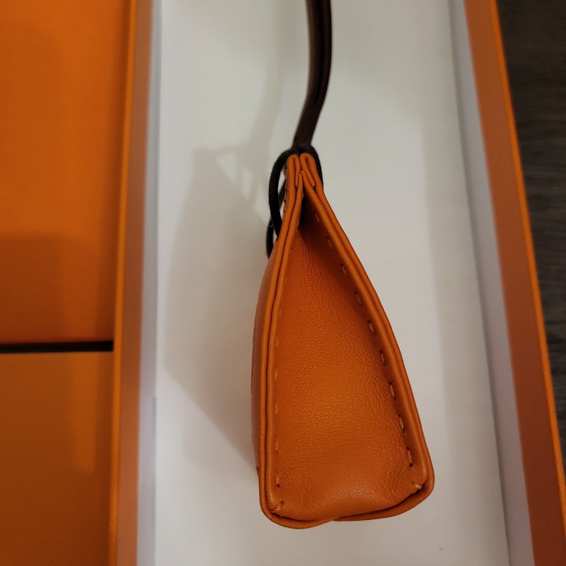 Hermes 經典愛馬仕小橘紙袋吊飾掛飾-2