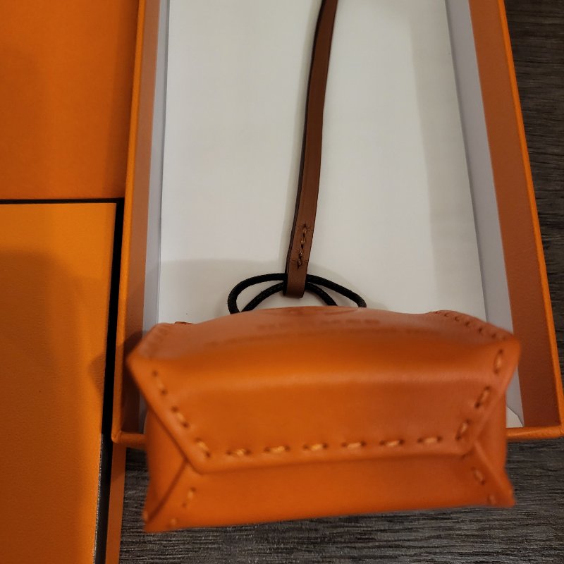 Hermes 經典愛馬仕小橘紙袋吊飾掛飾-5