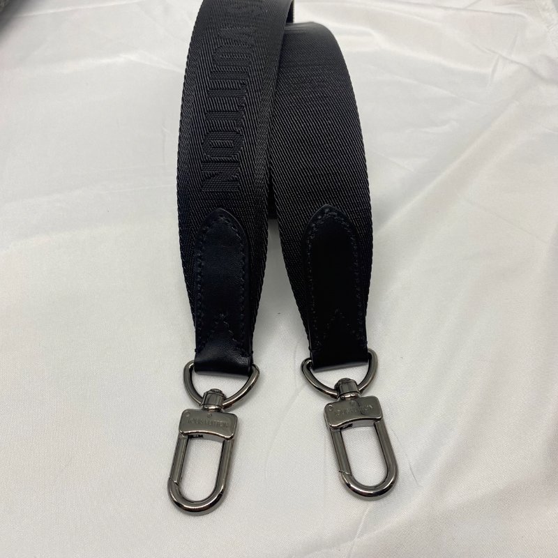 Louis Vuitton LV 黑拼灰老花字紋 Keepall Bandoulière 25手提肩背兩用包-10