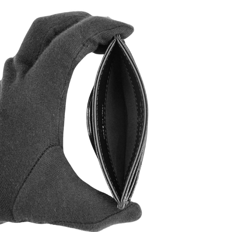 Chanel 31 亮面羊皮淡金logo卡夾(AP3873-黑)-4