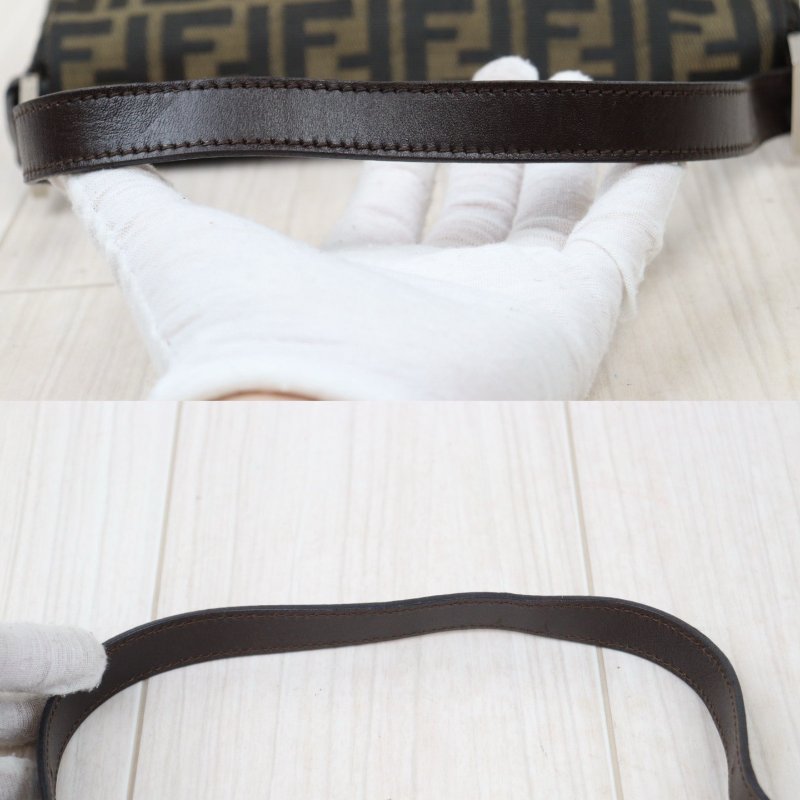 Fendi 老花銀釦小法棍/肩背包/腋下包-5