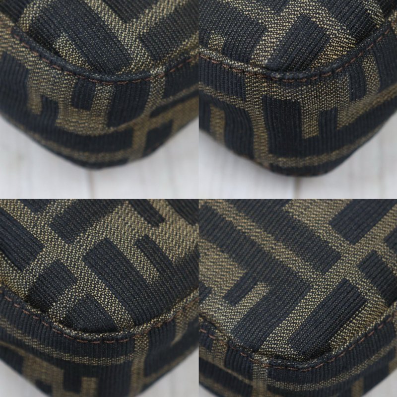 Fendi 老花銀釦小法棍/肩背包/腋下包-7