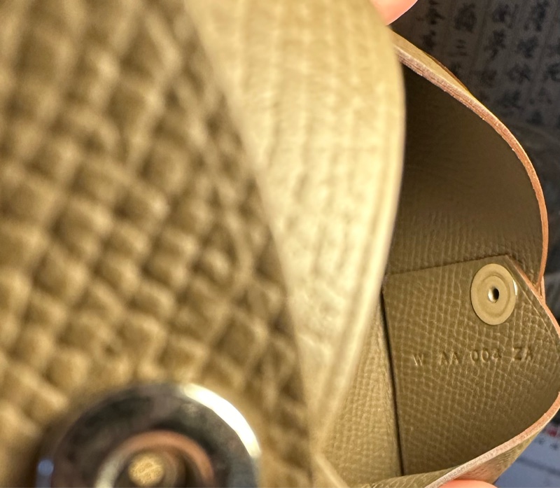 Hermes Calvi card holder W stamp 大象灰 全新未使用-6