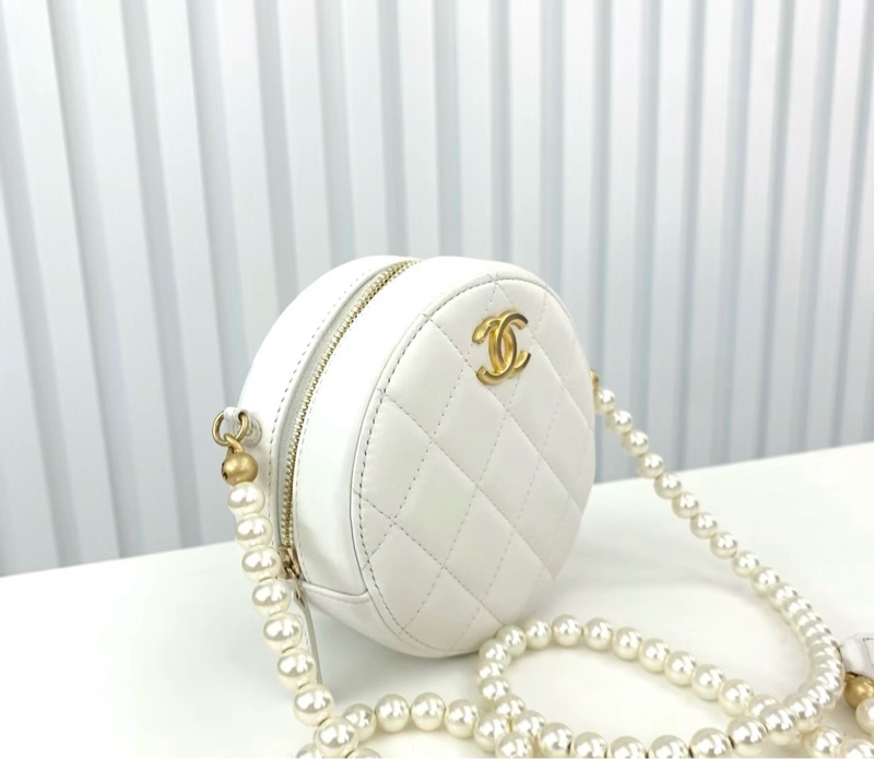 【哥吉拉精品時尚】Chanel 珍珠鏈圓餅包-5