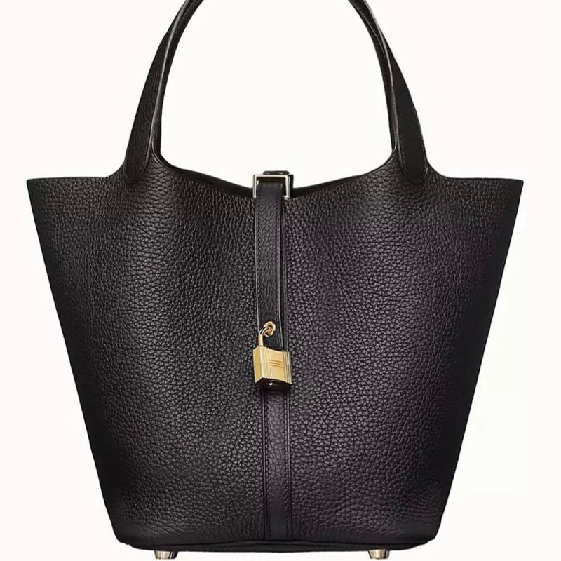 Hermes 愛馬仕 picotin 22 黑金 w刻全新-0