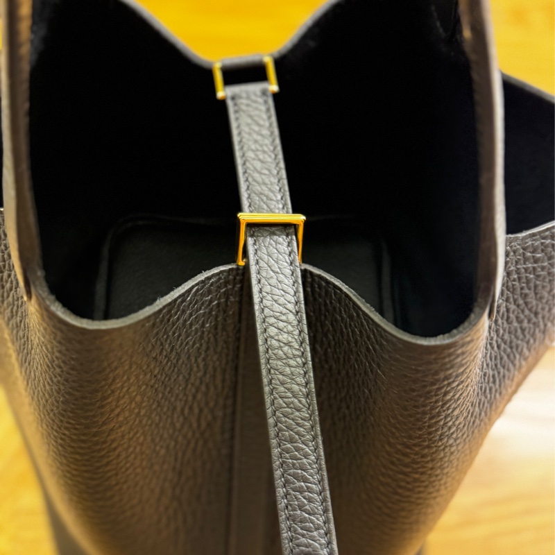 Hermes 愛馬仕 picotin 22 黑金 w刻全新-3