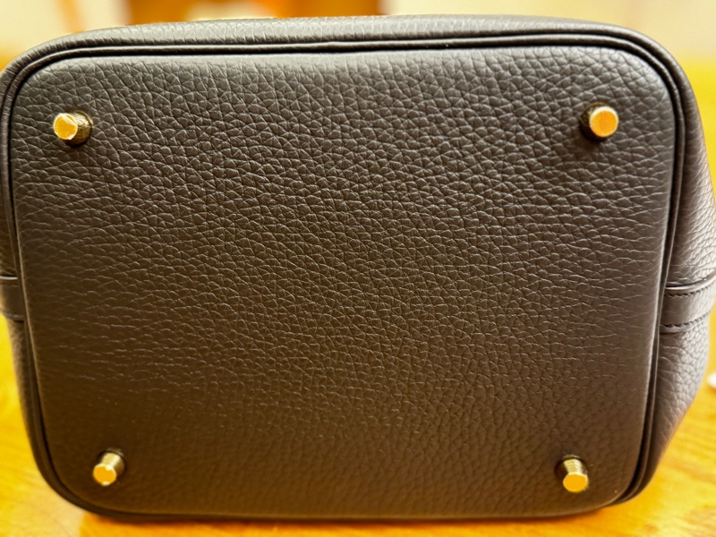 Hermes 愛馬仕 picotin 22 黑金 w刻全新-5