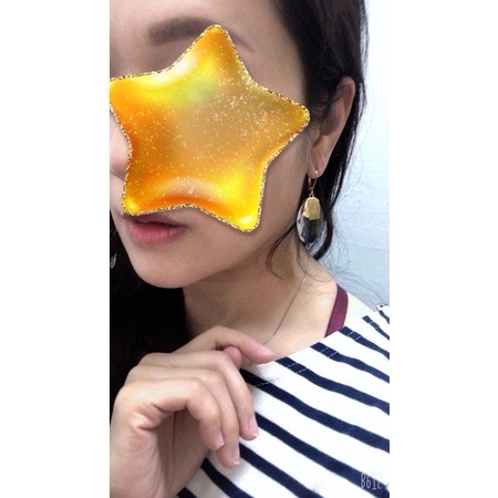 全新 old Celine 黃銅 白水晶 垂墜式耳環 已絕版-4