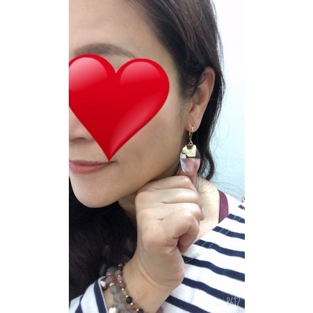 全新 old Celine 黃銅 白水晶 垂墜式耳環 已絕版-17