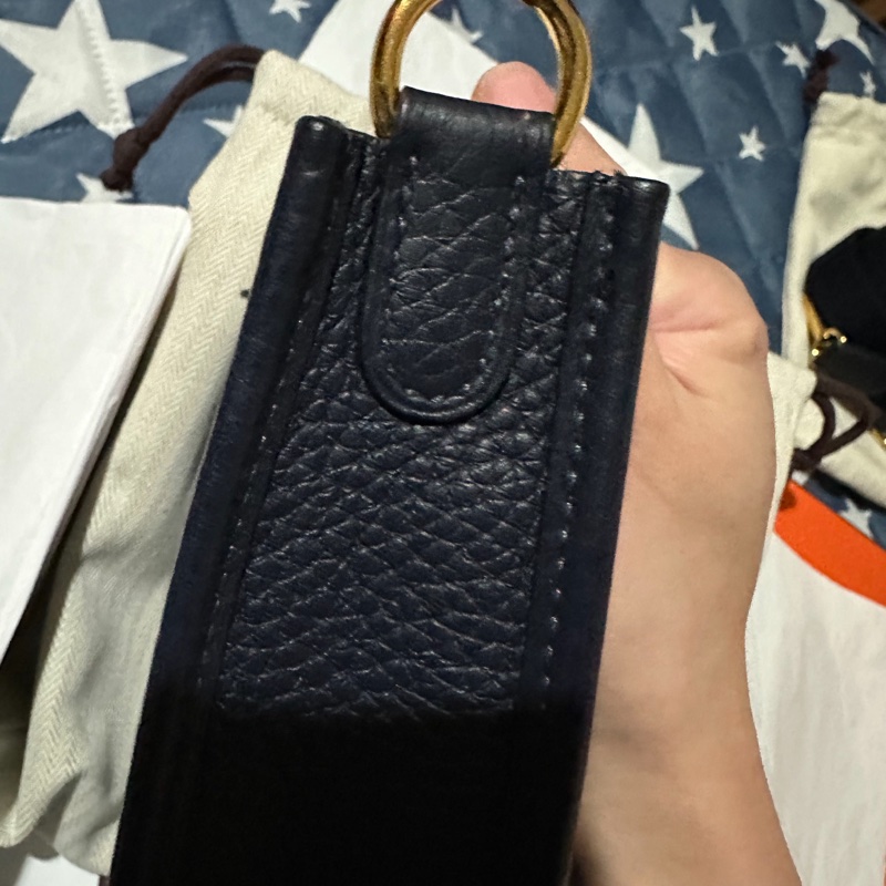 正品 愛馬仕Hermes Mini Evelyne 色號2Z午夜藍配金釦2022年Z刻印-2