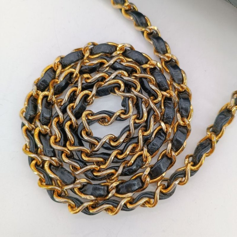 CHANEL Vintage Black Lambskin Trapezoid Flap Bag-9