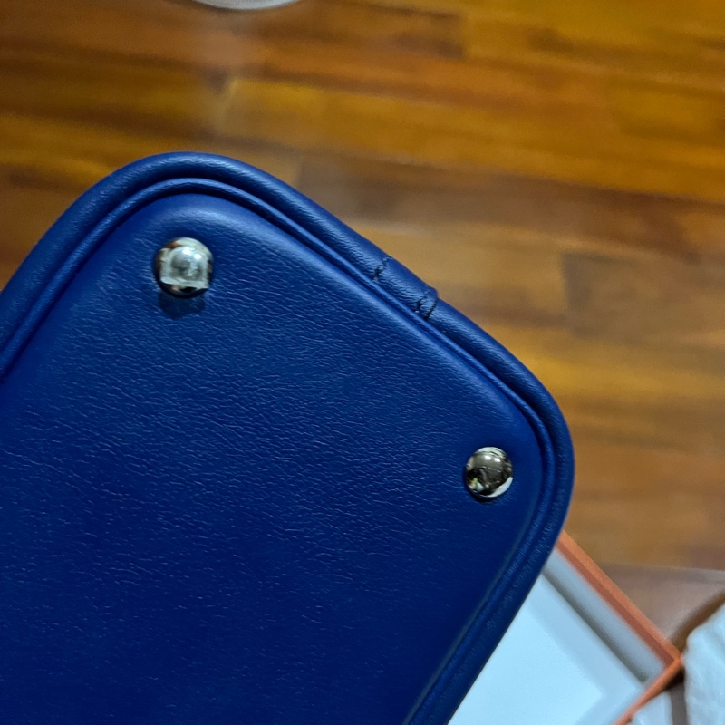 愛馬仕藍色 銀扣Bolide柏莉包專櫃真品-23