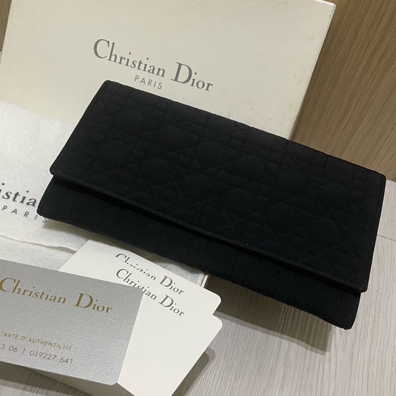 Christian Dior藤格紋帆布長夾-0