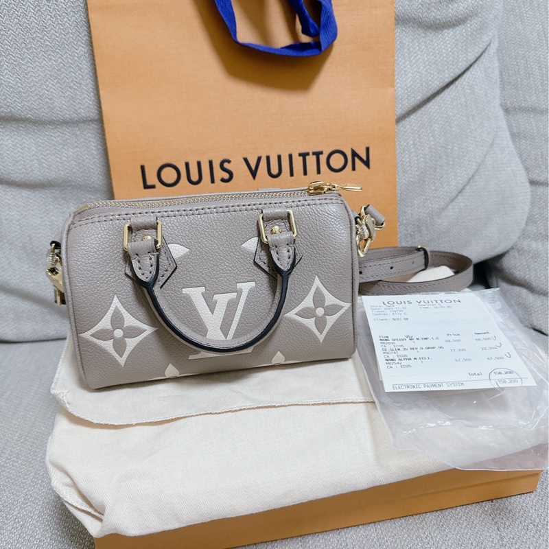LV nano speedy 大象灰 爆款 Louis Vuitton 台灣購證-0