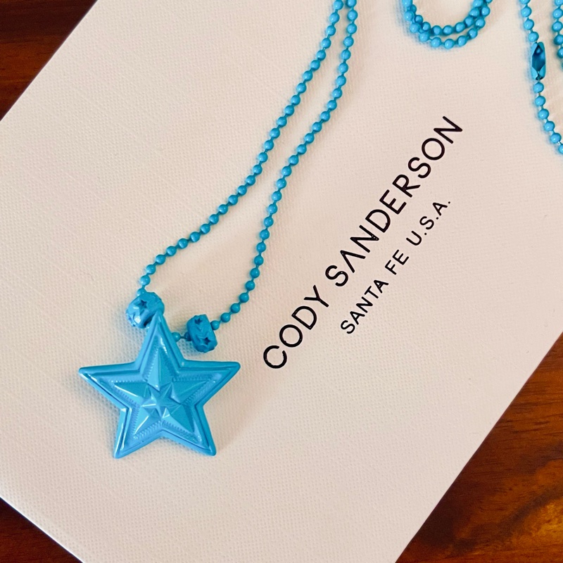 CODY SANDERSON藍色馬卡龍星星項鍊-0