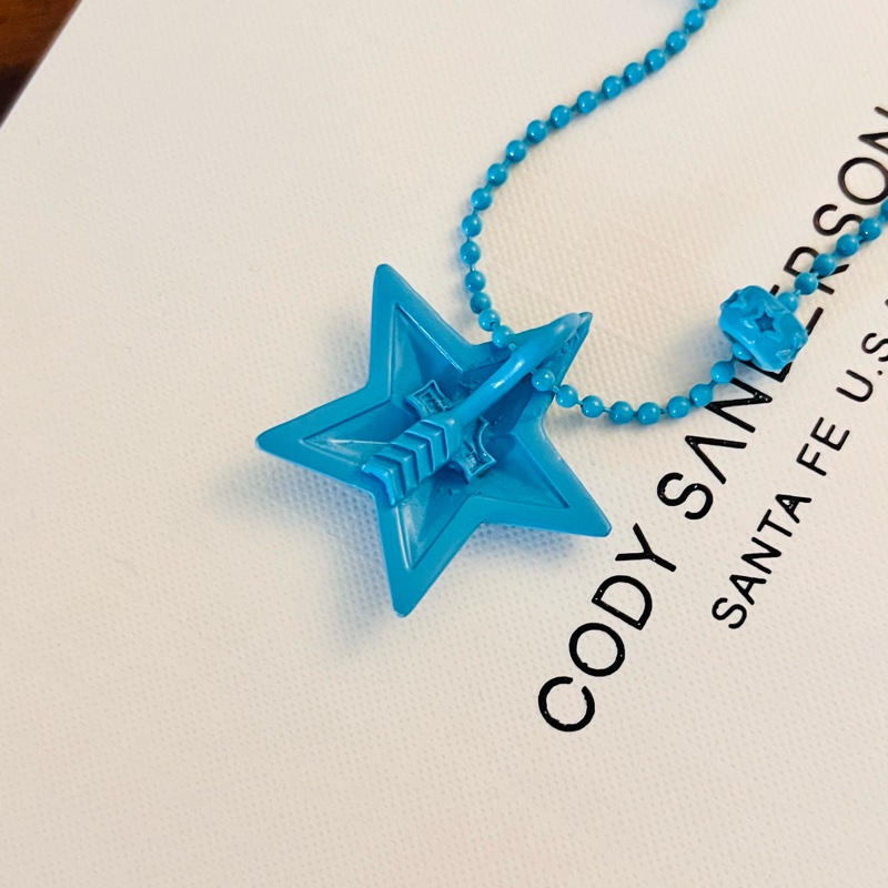 CODY SANDERSON藍色馬卡龍星星項鍊-1