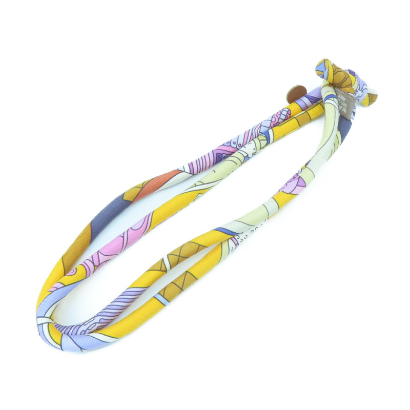 HERMES 【激減優惠】絲質Necklace項鍊橙色/粉紅色/紫色/啡色#40cm-2