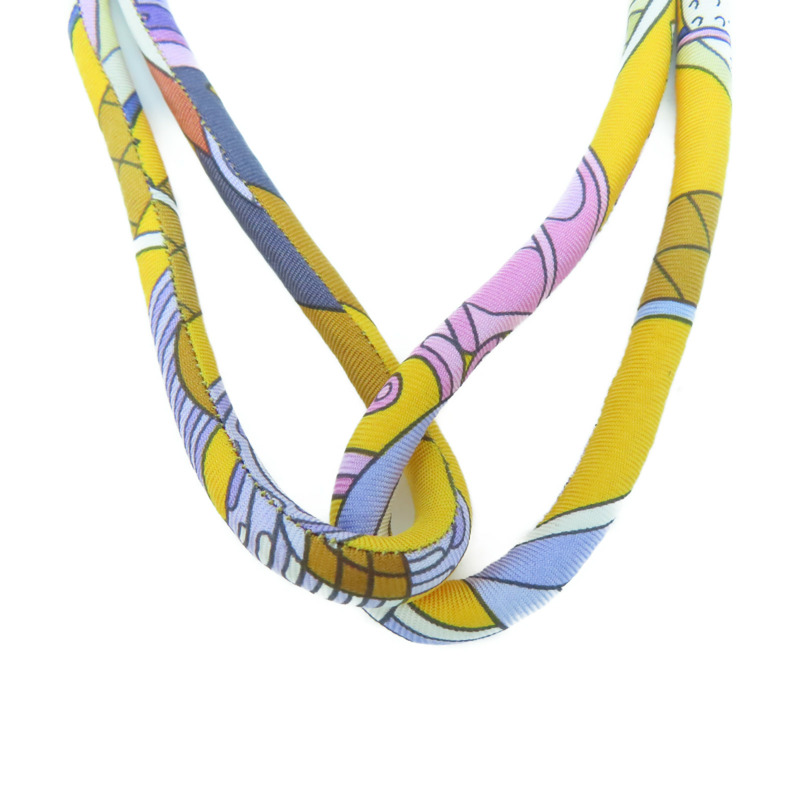 HERMES 【激減優惠】絲質Necklace項鍊橙色/粉紅色/紫色/啡色#40cm-3