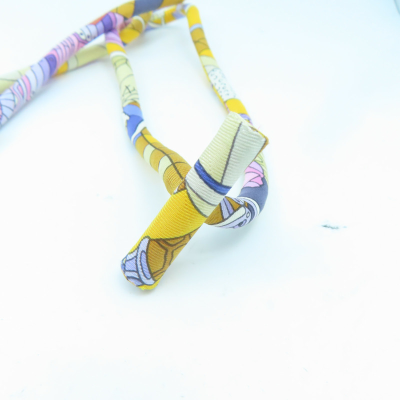 HERMES 【激減優惠】絲質Necklace項鍊橙色/粉紅色/紫色/啡色#40cm-5