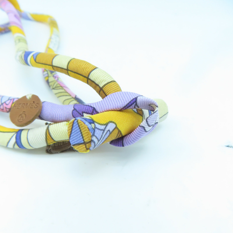 HERMES 【激減優惠】絲質Necklace項鍊橙色/粉紅色/紫色/啡色#40cm-7