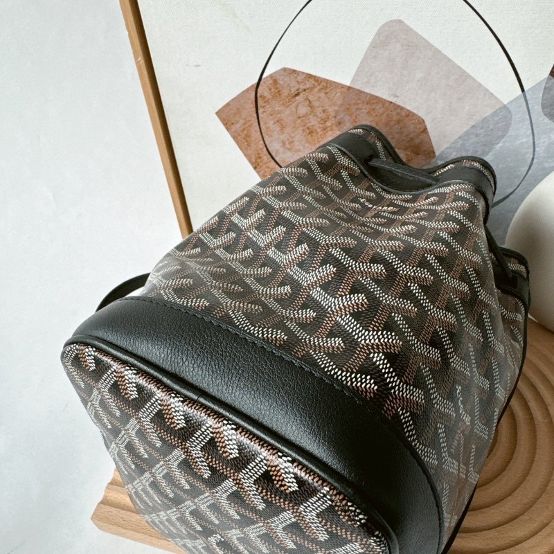 GOYARD PEFLOT 經典款塗料帆布束繩水桶包/斜背包 （限時優惠）-6