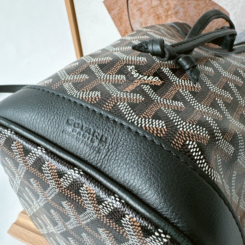 GOYARD PEFLOT 經典款塗料帆布束繩水桶包/斜背包 （限時優惠）-8