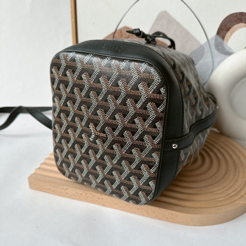GOYARD PEFLOT 經典款塗料帆布束繩水桶包/斜背包 （限時優惠）-9